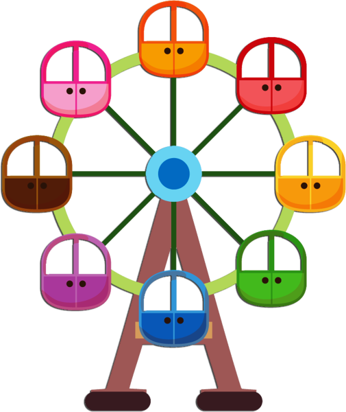 Дети на колесе обозрения
