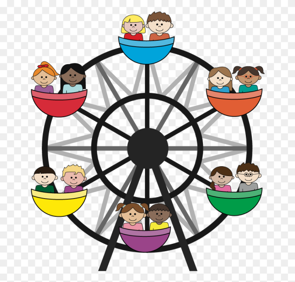 Дети на колесе обозрения