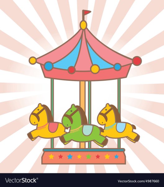 Детская Карусель вектор