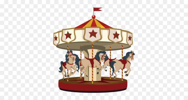 Карусель с лошадками иллюстрация