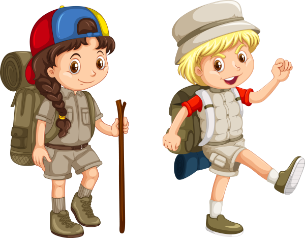 Путешественник на прозрачном фоне