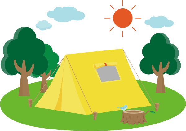 Палаточный лагерь на прозрачном фоне