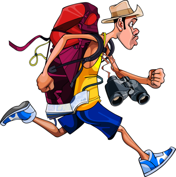 Туристы мультяшные