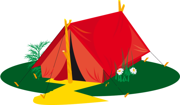 Палатка на белом фоне