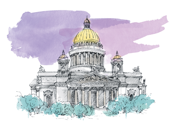 Исаакиевский собор скетчинг