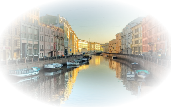 Городской пейзаж на прозрачном фоне