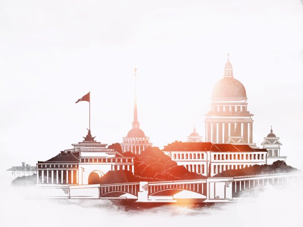 Петербург на белом фоне