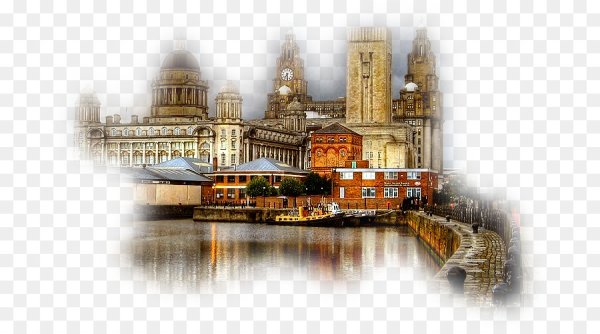 Городской пейзаж на прозрачном фоне