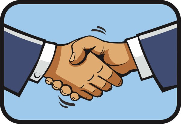 Рукопожатие иллюстрация