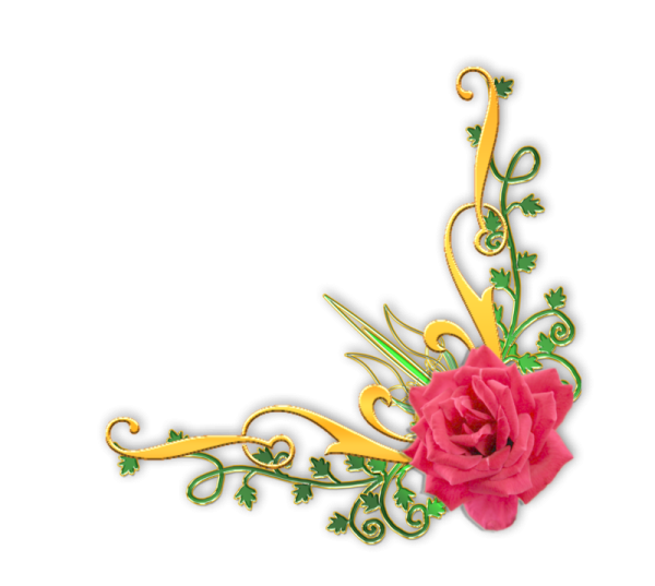 Цветочные уголки для текста