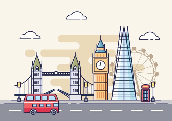 Лондон мультяшный