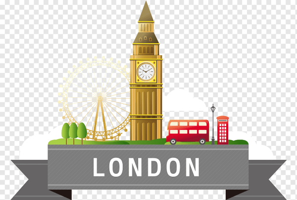 Англия Биг Бен в векторе