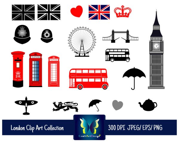 Travel to London Clipart