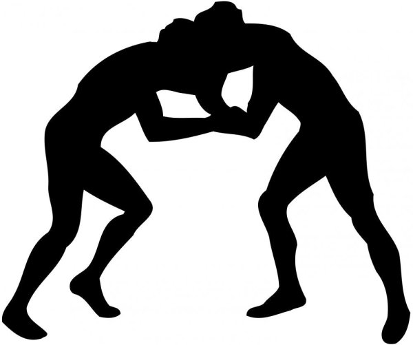 Вольная борьба силуэт