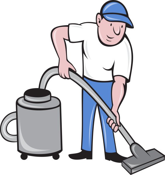 Человечек пылесосит