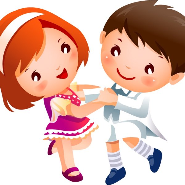 Мультяшные дети танцуют