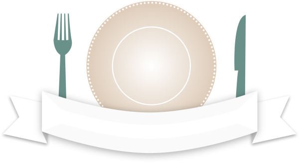 Тарелка с приборами без фона