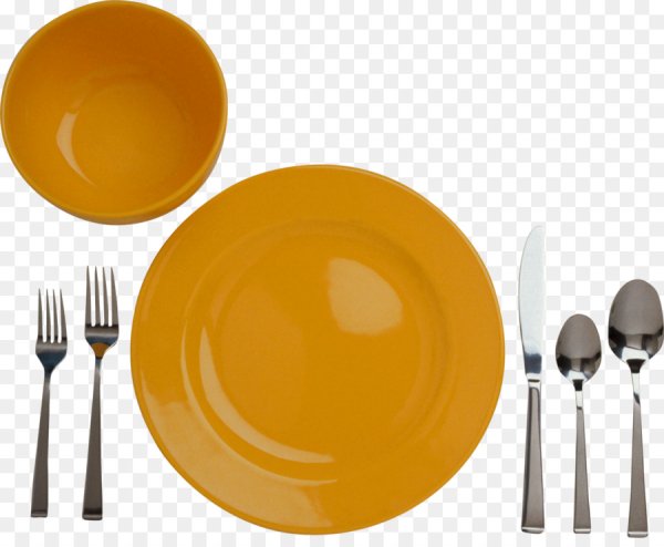 Столовая посуда на прозрачном фоне