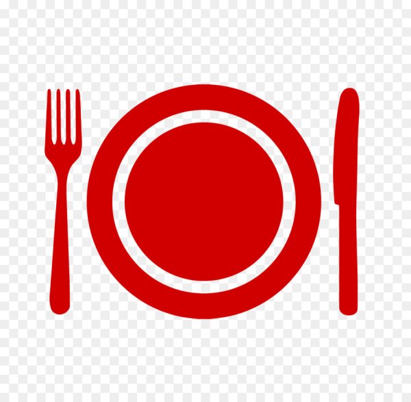 Тарелка с приборами символ