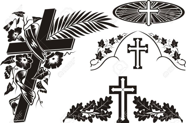 Крест ритуальный вектор