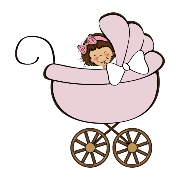 Девочка с коляской вектор