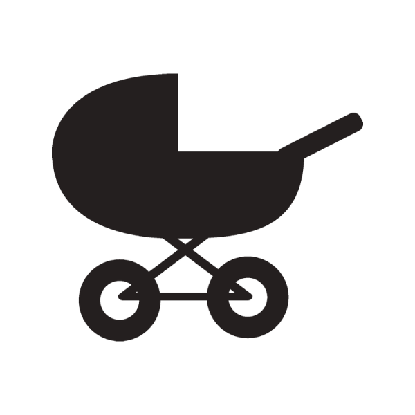 Коляска трафарет