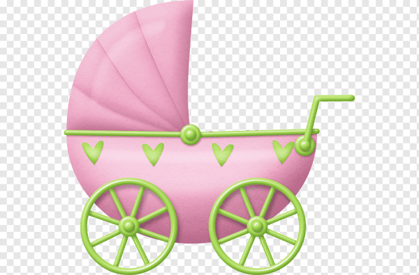 Детская коляска на прозрачном фоне