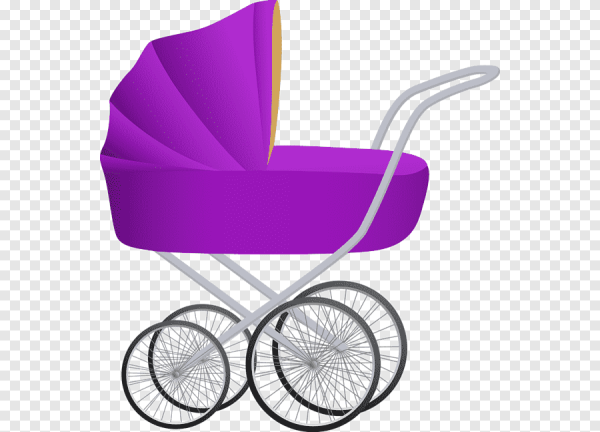 Детская коляска на белом фоне