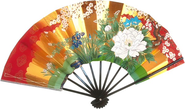 Японский веер на прозрачном фоне