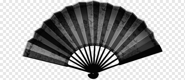 Веер черный бумажный