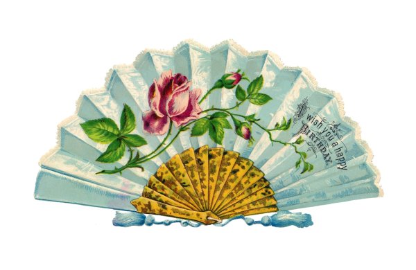 Веер винтажных открыток