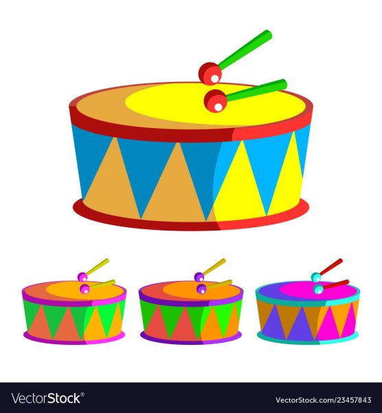 Барабан игрушка вектор