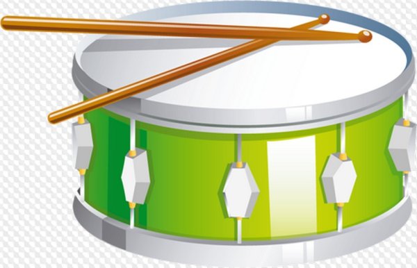 Детские музыкальные инструменты на прозрачном фоне