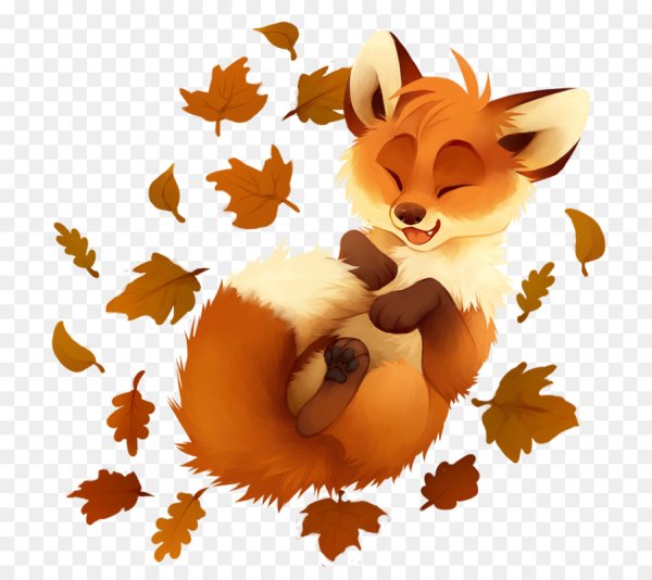 Осенние мультяшные лисички