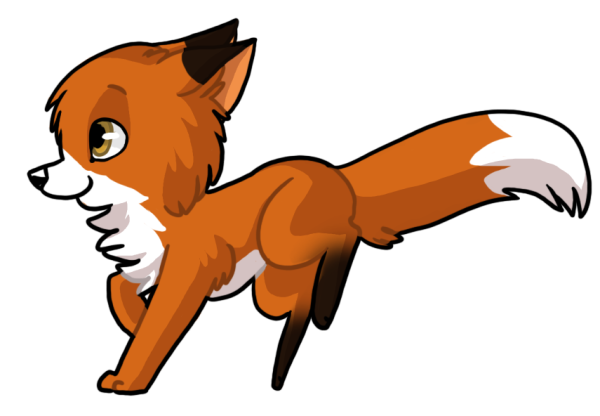 Лиса мультяшная без фона