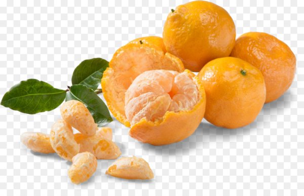 Долька мандарина на прозрачном фоне