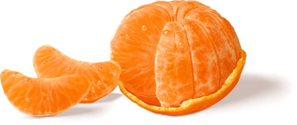 Мандарин на прозрачном фоне