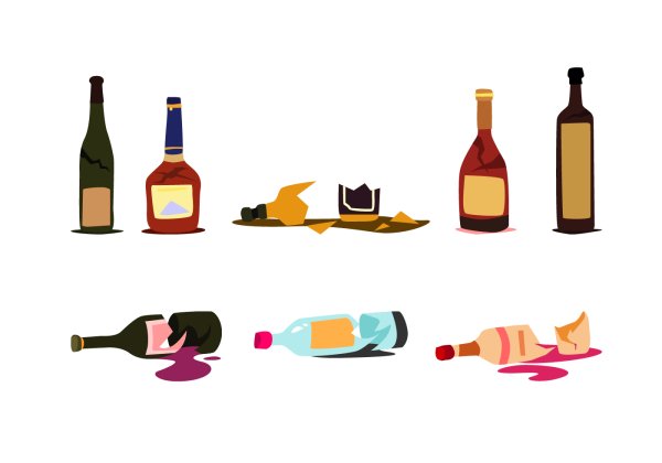 Векторная бутылка алкоголя