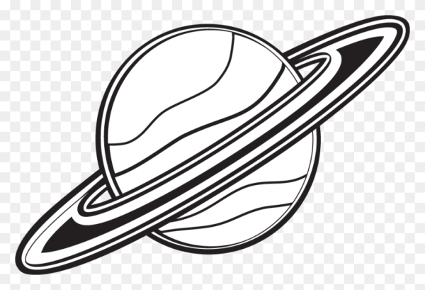 Сатурн черно белый