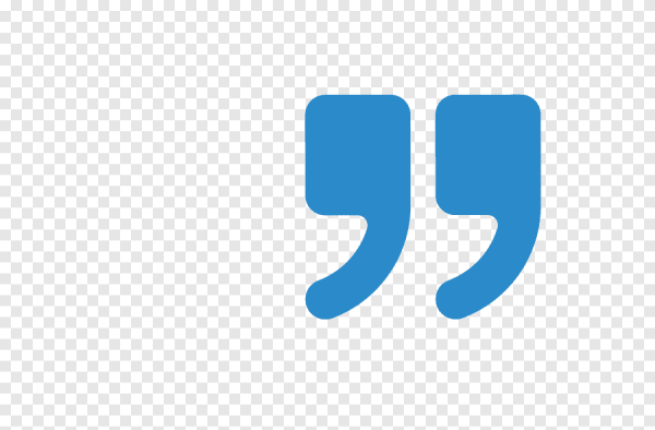 Кавычки синие