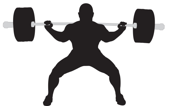 Спортсмен со штангой