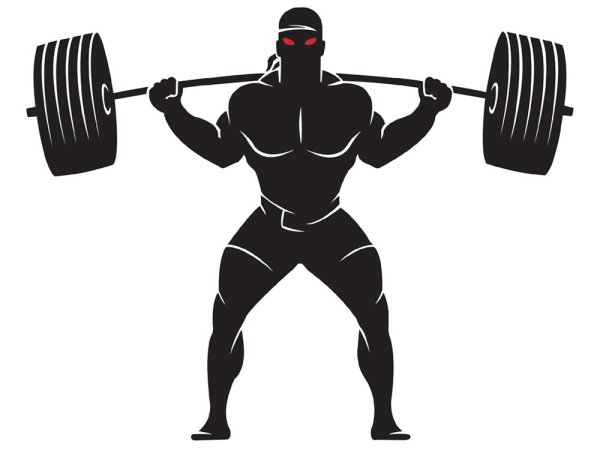 Спортсмен со штангой