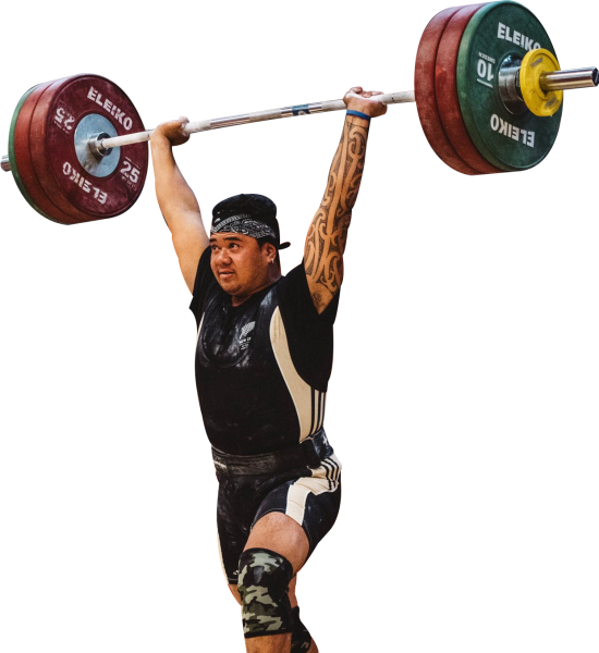 Тяжелоатлет со штангой