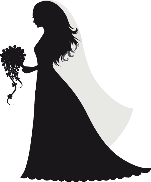 Силуэт девушки в платье