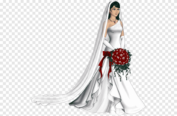 Невеста на прозрачном фоне
