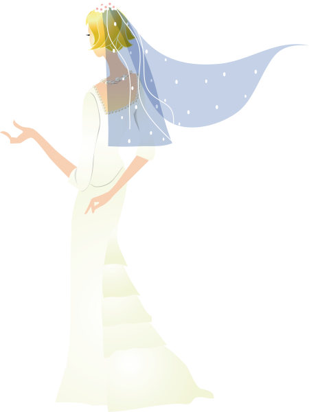 Невеста на прозрачном фоне для фотошопа