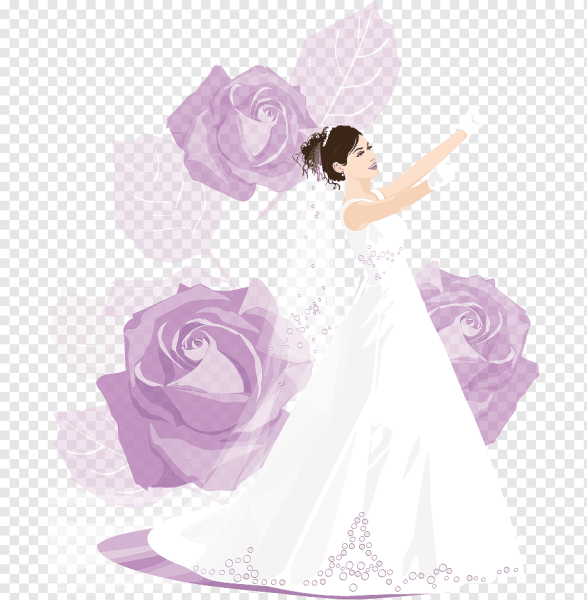 Девушка невеста вектор