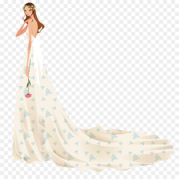 Невеста на прозрачном фоне