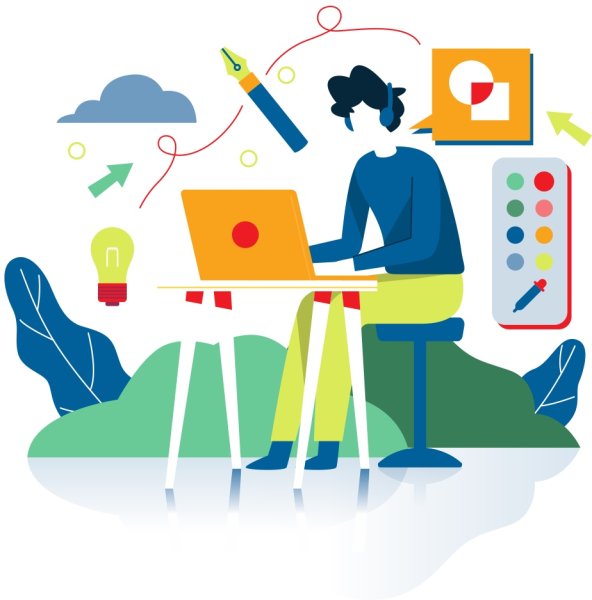 Графический дизайнер иллюстрация