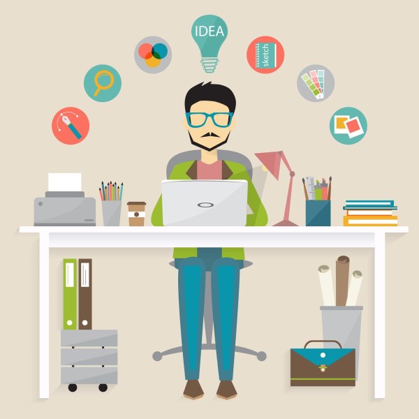 Графический дизайнер иллюстрация